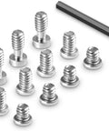 Solid Go To Allen Wrench And Quarter Inch Screws Accessory Kit Built Tough For Camera Rigging And Gear Mounting, 12 stainless steel screws and hex key.