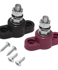 Dang Tough Single Stud Battery Junction Block For Cars And Boats Slick 12V Power And Ground Distribution Post with screws.
