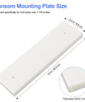 Boat Transducer Mounting Plate for Fish Finder and Sonar, Transom Saver and Stern Saver Mount, Marine Transducer Bracket, White, Dock Ready Install, Fits All Boat Types, Durable High Impact Plate, 12 by 3.5 by 0.75 Inches. White HDPE plate, 12 x 3.5 x 0.75 in, shown with thickness and hole placement.