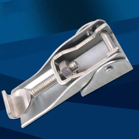 Adjustable Stainless Steel Hook Lock Latch For Toolbox And Cabinet Easy To Install Draw Latch side view of latch mechanism