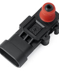 Fuel Tank Pressure Sensor Replacement For Hyundai Elantra 2011 2016 31435-3X500 314353X500 Fixes Unstable Driving Idle Vibration And Shaky Feel Keeps Your Ride Smooth And Responsive. black plastic fuel tank pressure sensor with red connector, angled view