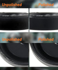 Unpolished and polished Pinewood Derby wheels using Wheel Turning Mandrel Tool For Pinewood Derby Cars