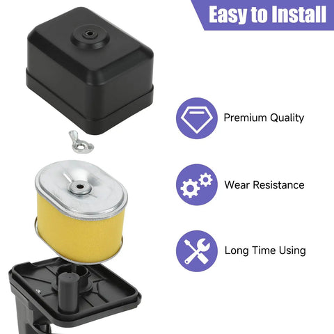 Air Filter Housing Assembly For GX160 GX200 GX140 5.5HP Engines Coleman CT200U CT200U EX BT200X Baja MB165 MB200 Mini Bike Go Kart Parts Replacement Included product kit with filter, housing, and bolt, easy to install.