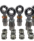 Heavy Duty 3/4 Inch Chromoly Rod End Link Kit Featuring Rock Solid Misalignment Spacers, includes adjustable units and spacers.