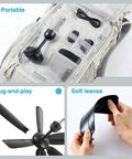 Chillin Portable Ceiling Fan With Remote For Indoor Outdoor Use, 3 Speed Adjustable, USB Powered 5V DC, 6 Blades, showing fan setup
