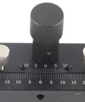Top view of Pro Grade Manual X Axis Linear Translation Stage With Rack And Pinion For Precision Laboratory Optical Work, featuring knob and scale.