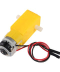 Single motor from Six Pack Prewired DC Gear Motors With Dual Shaft For DIY Smart Car Robots And Four Wheel Drive Toy Cars 3V To 6V Operation High Torque No Load Speed 1 To 48 Ideal For RC Projects