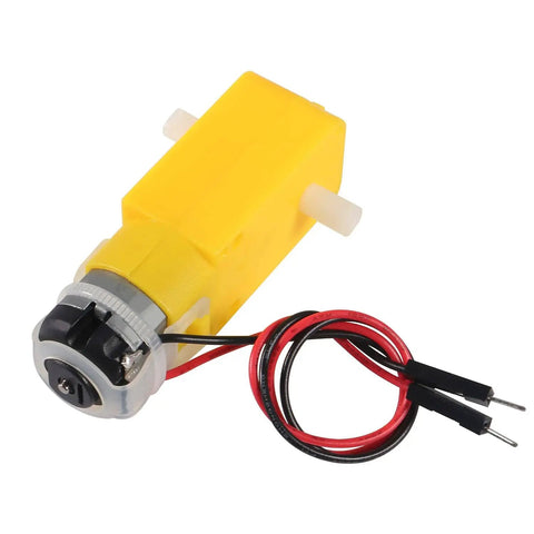 Single motor from Six Pack Prewired DC Gear Motors With Dual Shaft For DIY Smart Car Robots And Four Wheel Drive Toy Cars 3V To 6V Operation High Torque No Load Speed 1 To 48 Ideal For RC Projects