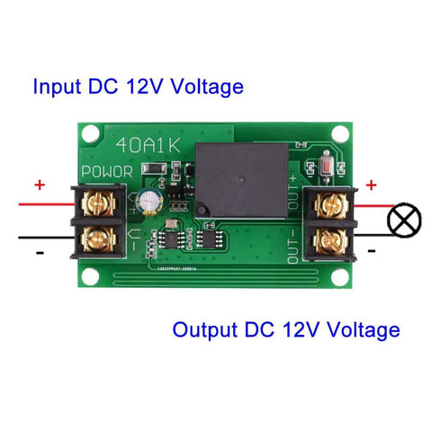 Beefy 12V 40A Relay With 1 Channel 433MHz Wireless Remote Control Latching Function Easy Install for Industrial Systems
