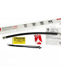 Top Shelf Universal Tubular Automatic Suppression System With Multi Class A B C Rating For Engine Bays Server Rigs And 3D Printers Straight Up Heavy Duty Setup components including tube and warning label.