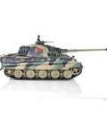 One Six Scale German King Tiger RC Tank RTR With 2.4G Radio Ready To Run Shooting 6mm BBs side view camo design