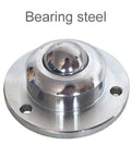 Heavy Duty Ball Bearing Casters With Round Flange And Three Hole Mount Precision Bearing Steel Universal Swivel Furniture Wheels close-up of bearing steel component.