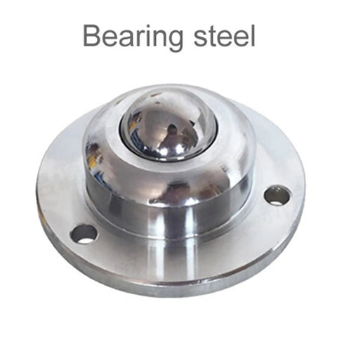 Heavy Duty Ball Bearing Casters With Round Flange And Three Hole Mount Precision Bearing Steel Universal Swivel Furniture Wheels close-up of bearing steel component.