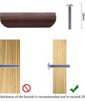 Wooden Drawer Handles 4 Pack For Cabinet Cupboard Dresser And Wardrobe Drawers With 3.77 Inch Hole Distance and installation guide.