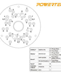 Diagram of a router base compatibility template for Killer Heavy Duty Ten Piece Router Template Bushing Guide Set.