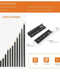 Vertical Rack Rail Pair Kit For 2U To 20U Equipment Mounting Heavy Duty Cold Rolled Steel DIY Rack Rails Multiple Hole Patterns