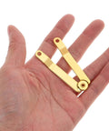 Beefy Heavy Duty Box Lid Support Hinges Gold Tone Iron Folding Hinges 10 Pack With Reliable Mechanism For Jewelry Cases Treasure Chests