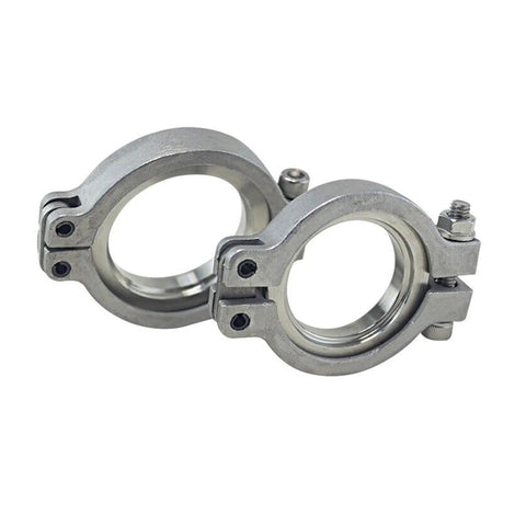 44mm V Band Flange Clamp Set For MVR Wastegate Replacement With Stainless Steel Inlet And Outlet Flanges Includes Screws Nuts And
