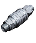 Heavy Duty Steel Hydraulic Quick Coupler M20x1.5 Push Pull Connector with slick threads for diesel engines and heavy equipment.