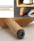 Heavy Duty Screw On Furniture Glides Built Damn Tough Slide Like Butter PTFE Teflon Chair Leg Floor Protectors For Hardwood Carpet And Tile Floors 1 Inch 12 Piece Set, showing a close-up of a wooden leg with glide.