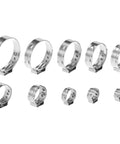 Assortment of stainless steel ear hose clamps from 116 Pcs 304 Stainless Steel Ear Hose Clamp Assortment Kit With Pincer 6 Mm To 28.6 Mm