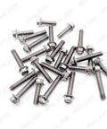 Premium Titanium Gr2 Hex Flange Head Bolts And Screws M4 M6 M8 M8 1.25 X 65mm Set Of 10 Wrench flat flange bolts arranged.