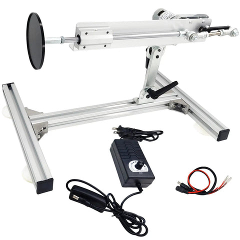 Heavy Duty 24V Telescopic Linear Actuator with adjustable stroke, stand, suction cup, and speed controller visible in the image.