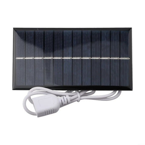 Portable 3W 6V Solar Panel With USB Output for Outdoor Adventures Monocrystalline Efficiency Works in Low Light