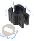 Folding Clamp For Electric Scooter Lock Attachment With Alloy Build, Rugged Stabilizer Keeps Folding Secure And Ride Quiet On 8X, 10X, 11X Models Compatible, black aluminum with dimensions