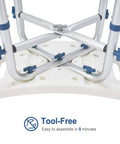 Heavy Duty Shower Chair For Bathtub With 500lb Capacity Adjustable Height No Tools Needed Non Slip Seat Anti Slip Feet White Or Beige Safe And Easy Bathroom Upgrade