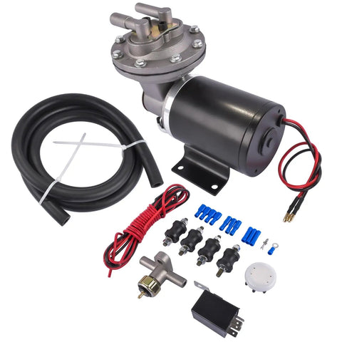 Smooth Operator Heavy Duty 12 Volt Electric Vacuum Pump Kit For Gmc Chevy Ford Brake Booster Oem 28146 components with motor and accessories