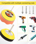 131Pcs 3 Inch Sanding Disc Drill Polishing Kit with attachments and compatible drills shown