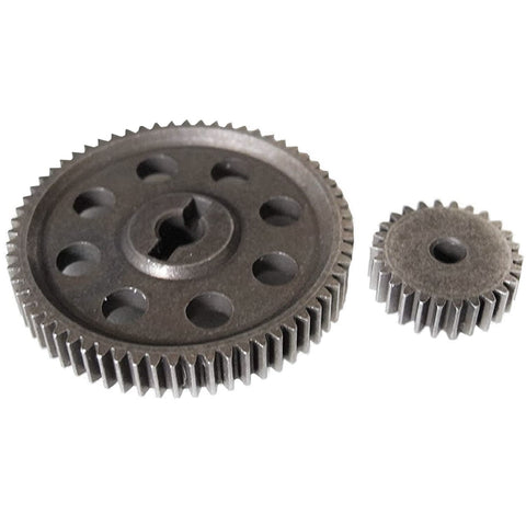 RC Spur Differential 64T Steel Main Gear And 26T Pinion Motor Gear Combo For 1 To 10 Scale RC Trucks, Compatible With Redcat Volcano EPX