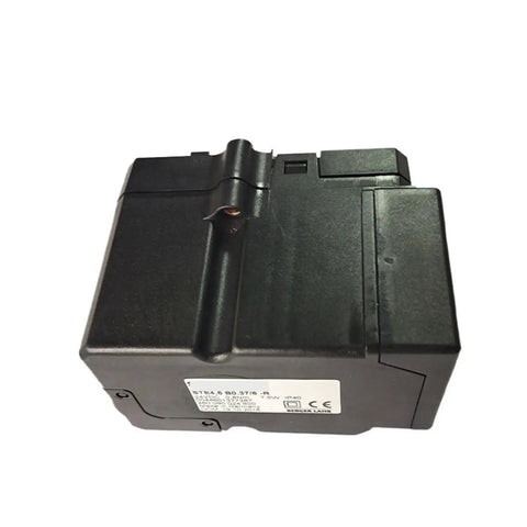 STE45 B037 6R Heavy Duty Damper Actuator Servo Motor Workhorse Grade For Boiler Burners With Real Deal Reliability And No Sweat Installation Plus Precise Controls, top view with label.