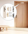 Hydraulic Door Closer For Wooden Doors With Adjustable Silent Buffer Anti Pinch Safety And Soft Close Mechanism, parts shown