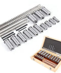 22 Piece HSS Keyway Broach Set For Lathe Industrial Broaching Tools Metric Sizes B4mm B5mm C6mm C8mm with wooden case