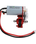 Heavy Duty RC Gearbox With 050 50T Steel Motor For RC Cars, brushed motor with alloy housing and sealed design.