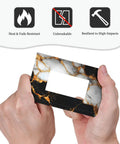Fresh Black Gold Marble Decorative Outlet Covers And Single GFCI Switch Plates One Gang Rocker Wall in hand, showcasing marble design.