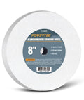 8 Inch 120 Grit White Aluminum Oxide Bench Grinding Wheel For Pedestal Grinders, 1 Inch Thick, 5/8 Inch Arbor