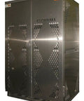 Heavy Duty Steel LP And Oxygen Gas Cylinder Cabinet FM Approved OSHA Compliant Double Door Unit with vents, ideal for safety storage.