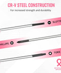 Slick 10 Piece Precision Screwdriver Set With Ergonomic Comfort Grip And Sturdy Pink Pouch For Electronics Repair with CR-V steel construction.