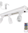 Dimmable LED Track Light Kit With Rotatable Heads, Plug In Spotlight For Kitchen Cabinets Sink Bathroom Gallery And Artwork