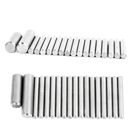 Single M4 Dowel Pin 50mm 55mm 60mm 82mm quenched and hardened steel cylindrical roll pin assortment in rows