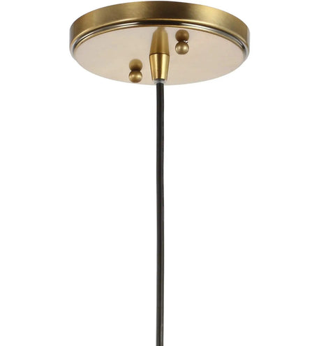 Brass Gold And Black Mid Century Modern Globe Pendant Light With Adjustable Cord And LED Bulbs Included, ceiling mount