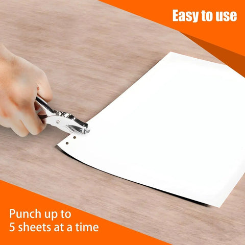 12 Pack Single Hole Puncher Set, 8 Sheet Capacity One Quarter Inch Circle Paper Punch For Crafts And Office being used on paper