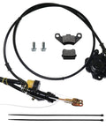 Rear Hydraulic Brake Caliper Master Cylinder Kit for Go Karts ATVs Golf Carts and Drift Trikes With Stainless Disc Brakes and a Long 55 Inch Brake Line Fits 50cc 200cc Chinese Quad
