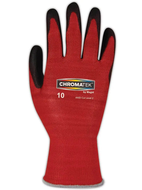 ChromaTek Hyperon Blend Work Gloves With PU Palm Coating For Dope Grip And Everyday Comfort ANSI A2 Cut Resistance HPPE Shell 12 Pairs CT500