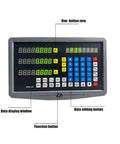 Front view of Three Axis Digital Readout DRO For Milling Lathe Turning Grinder EDM With SNS-3V Panel and function buttons