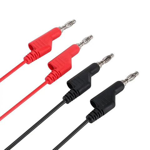 Stackable Banana Plug To Test Hook And Alligator Clip Leads Kit For Multimeters Flexible Silicone Electrical Test Wires