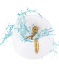 Professional Portable Ultrasonic Jewelry Cleaner With Two Baskets For Rings Watches Coins Glasses And Razors Quiet Compact Design Restores Brilliance On Delicate Treasures Easily with gold jewelry and water splash.